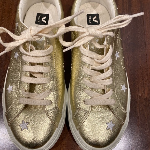 gold veja sneakers
